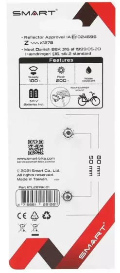 Smart Superflash Fastmonteret Baglygte, 50mm 9 Smart Superflash Fastmonteret Baglygte, 50mm -Specialized Salgsbutik 4715681281261203