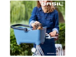 Basil Buddy Hundekurv, Max 5 Kg. -Specialized Salgsbutik basil buddy kf dog bicycle basket front faded deni204